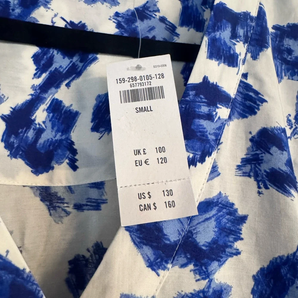 NWT Abercrombie & Fitch Blue and White Floral Maxi Dress
